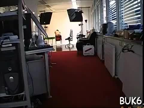 Babe is giving hot blowjob to several peckers